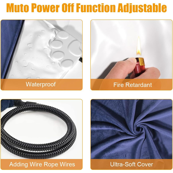 Електричний нагрівальний килимок для собак та котів RIOGOO, 55x45 см, з автовимкненням