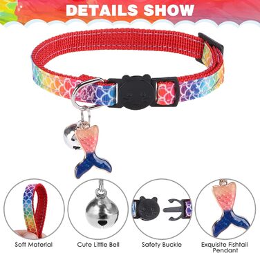 Шлейка для кота PAWCHIE з повідком та ошийником, анти-вислизаюча, регульована, світиться в темряві, для кошенят, для прогулянок на вулиці (різні кольори, Small)