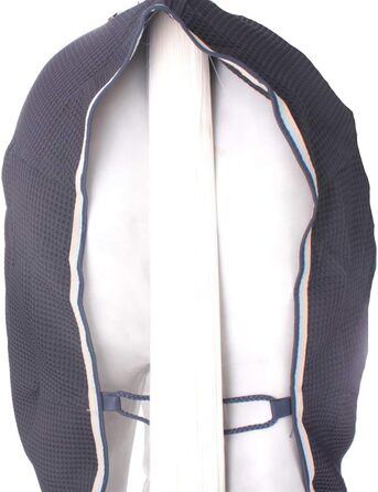Попона Horseware Rambo Techni Waffle Cooler 140 см, Navy, Beige/Baby Blue & Navy