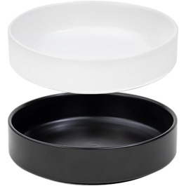 Котло propositions для котів та кошенят з кераміки, 15*4 см (чорний та білий)