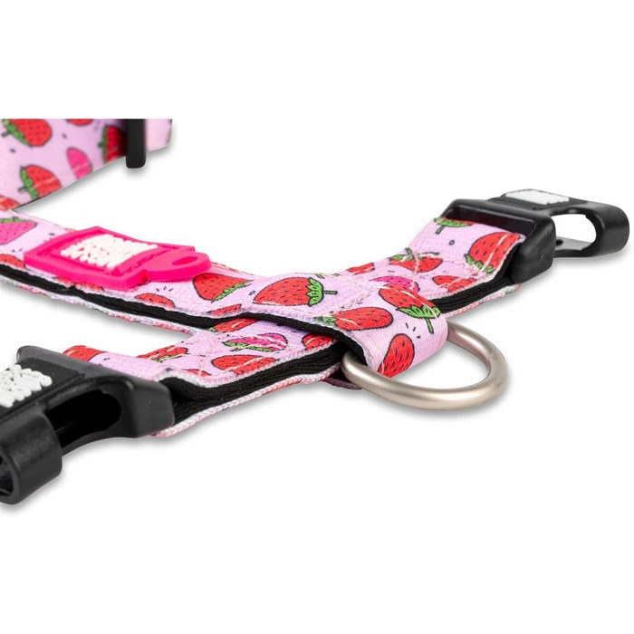 Нашийник для собак Ax & Olly H-For Ultrabequees з неопрену для середніх собак, Monkey Mania, з підкладкою, безпечний та ультралегкий, Kofort – для вашого вірного друга (XS, Strawberry Dream)