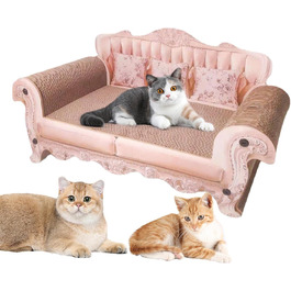 Кігтеточка для котів з картону, лежанка-софа, 60x24x30 см