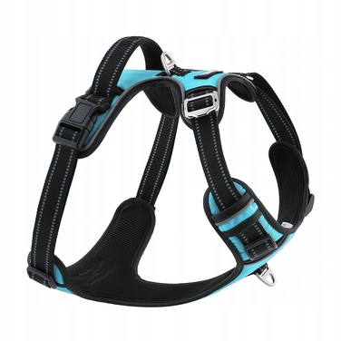 Регульована шлейка для собак HUGGY DOGGY, синя, розмір S