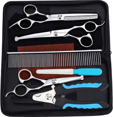 Ножиці для собак Freewindo, професійні, з округлою кінчиком, з нержавіючої сталі, для грумінгу всього тіла