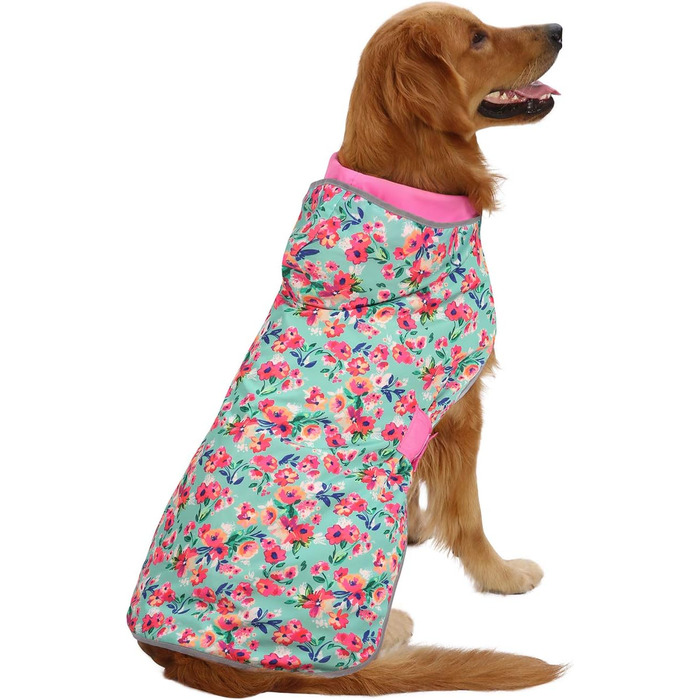 Водонепроникний дощовик для собак HDE з капюшоном, пончо, куртка для маленьких, середніх та великих собак, розмір Enten