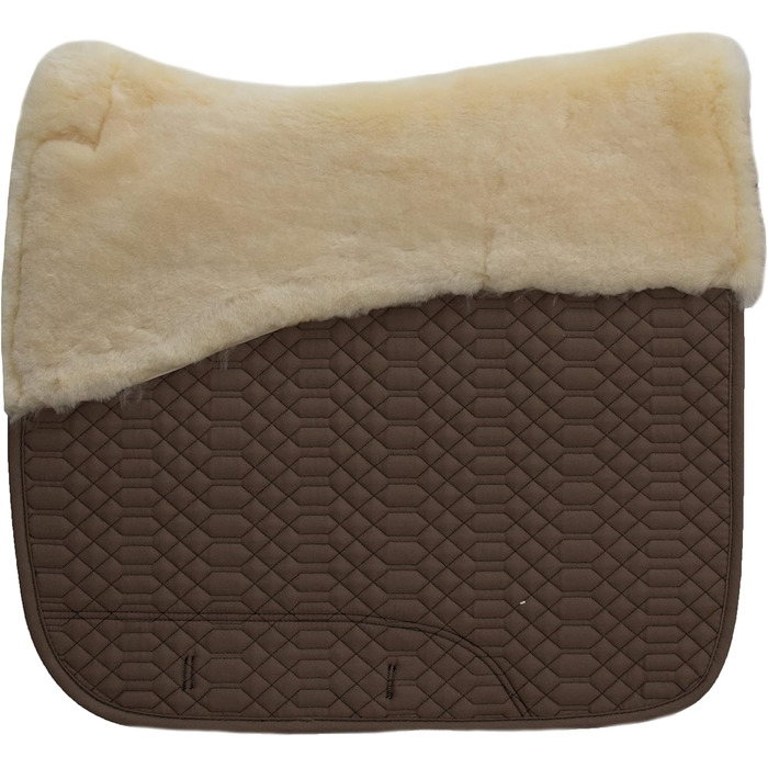 Підіймя для верхової їзди Engel Reitsport Schabracke: сірий, з овечкою в районі сідла, для конкурного верхового лицемірювання, напівлінований, з декоративним кільцем спереду