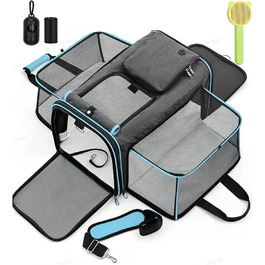 Транспортна переноска для кота Wuudi, складана сумка для собак, переноска для кота для подорожей літаком/автомобілем, дихаюча переноска для кота, маленькі собаки в авто