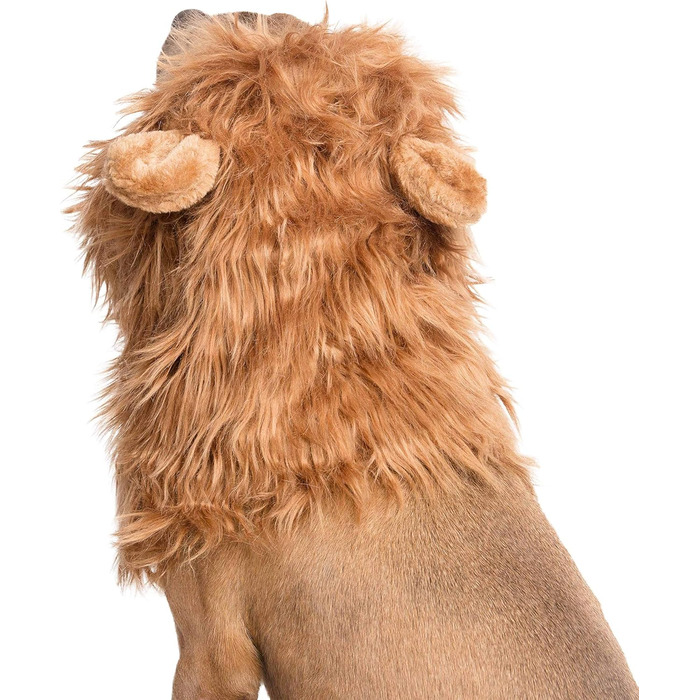 Грива для собак Pet Krewe - карнавальний костюм для великих собак, коричнева, 33-81,3 см