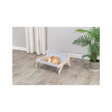 Гамак для котів Trixie, дерево/плюш, 47 x 24 x 38 см, підлоговий