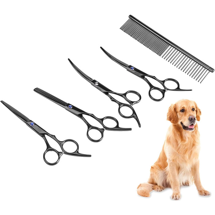 Професійний набір ножиць для грумінгу собак та котів, 7 шт.