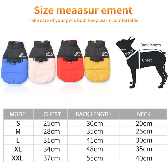 PETCUTE Зимовий одяг для собак, тепла водонепроникна куртка для маленьких, середніх та великих собак, одяг для домашніх тварин з отвором для повідка, ідеально підходить для зими, осені та весни (XL, жовтий)