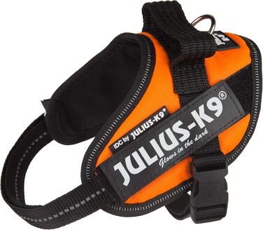 Шлея Julius-K9 IDC Power для собак, 2 нашивки, UV-помаранчева, Mini-Mini