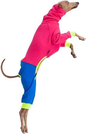 Легкий італійський пуловер для грейхаундів, одяг для віппетов з ніжками, вітрозахисний ролкраг для собак, флісовий комплект для грейхаундів, Lurcher (рожевий, 4XL) 4XL рожевий