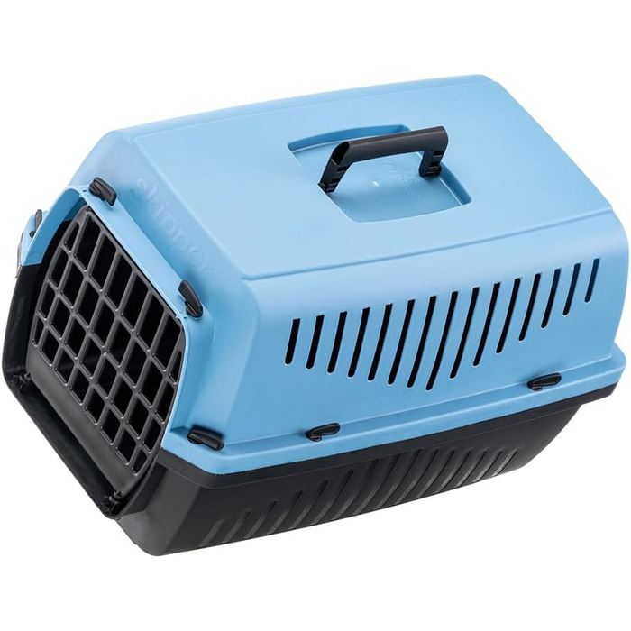 Переноска для кота та собаки Ferplast SKIPPER 3, 62x41x38 см, пластик, блакитна