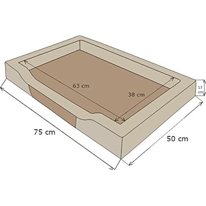 Крісло-ліжко для собак, лежанка, подушка для собак, 93x62 см, чорний Eco-шкіра, сіра матрацна поверхня
