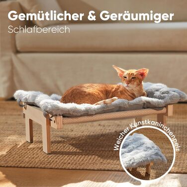 Котяча гамак FUKUMARU для вікна та підлоги, міцна конструкція, легко збирається (Сірий з м'яким подушкою)