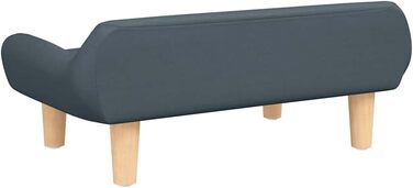 Килимок для собак, м'який лежак для тварин, лежанка-софа для маленьких собак, котів, тканина (темно-сірий)