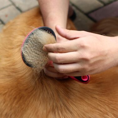 Uhomy Щітка для грумінгу домашніх тварин, самоочисна, для собак та котів, видаляє ковтуни та бруд