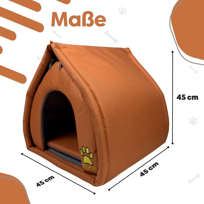 Кішка або собака: Охолоджувана будка EVE Textile 45x45x45 см (Помаранчевий)