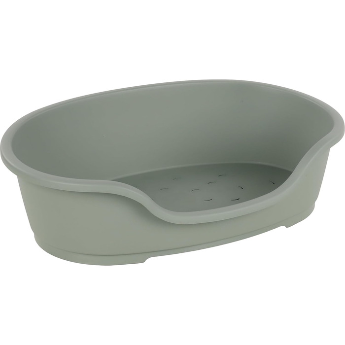 Кругле ліжко для собак Flamingo Tuck, зелене, розмір L (81x54x24 см), практичне, стильне та легко миється