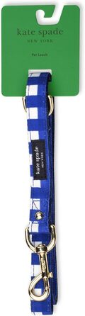 Собача повідок Kate Spade New York 1,4 м, міцний, з золотистою фурнітурою, для малих і середніх собак, стильний аксесуар для собак