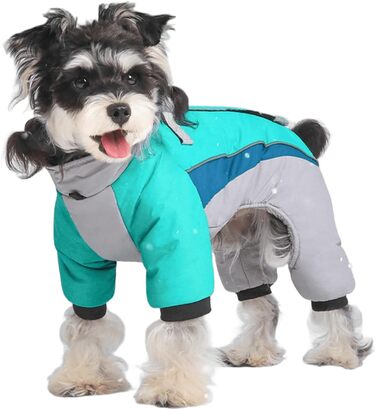 Теплий флісовий одяг для собак, модний світловідбиваючий пуфер, підходить для будь-якої погоди, з D-кільцями, регульований, кольоровий, для собак (зелений, S)