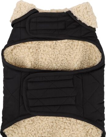 Теплий зимовий одяг для собак Flamingo Bonnie – чорний, розмір 55 см – преміум якість, водонепроникний, з плюшевою підкладкою