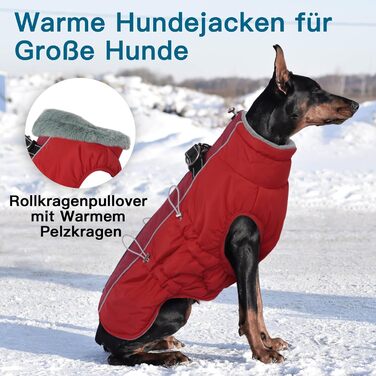 Зимовий теплий одяг для собак середніх порід, теплий флісовий одяг, без рукавів, червоний, розмір L