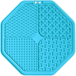 Лежанка-іграшка для собак з присосками, 2 шт. - повільна годівниця, для грумінгу та тренувань (блакитна)