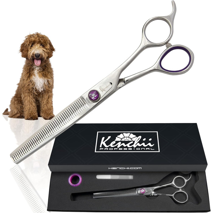 Ножиці для грумінгу собак та домашніх тварин Kenchii Scorpion, 46 зубців, преміум-сталь, японська якість