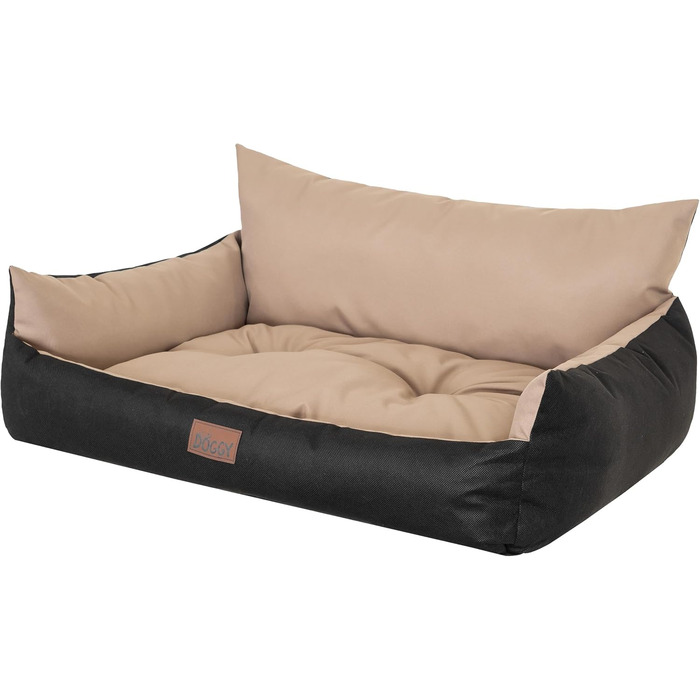 Лягушка для собак - лежанка для маленьких, середніх та великих собак - лежанка для домашніх тварин - собаче ліжко - матрац для собак - лежанка для тварин - розмір 64x49 см - бежевий