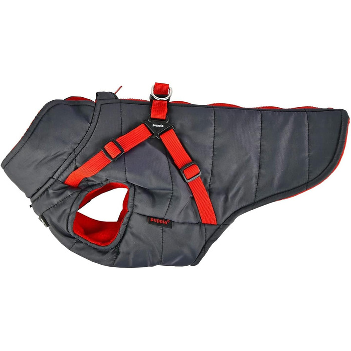 Водонепроникний теплий дощовик для собак Пуппія, сірий, XL - з підкладкою з флісу, з отвором для шлейки