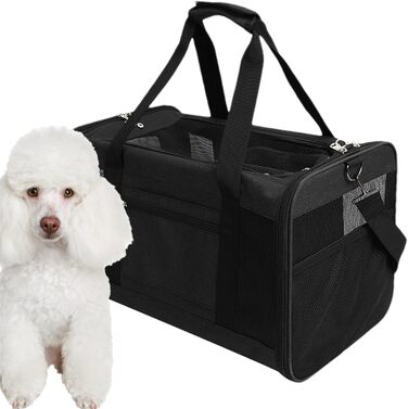 Транспортна переноска для собак та котів | Складане ліжко для котів | Рюкзак для прогулянок, парку, відпочинку на природі, подорожей, дому, кемпінгу, пікніків, покупок, чорний