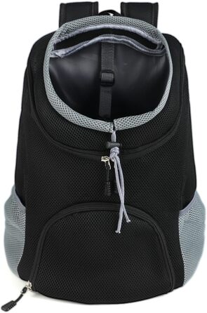 Рюкзак для тварин 3-7 кг - регульований, дихаючий, з передньою кишенею для собак та котів - дизайн 