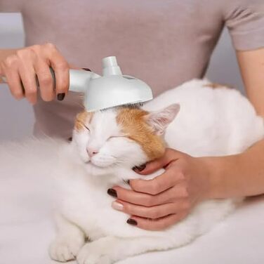 Щітка для котів ZottelBürste Vierpfotenmarkt з автоочищенням та розпилювачем – для блискучого хутра, рожева