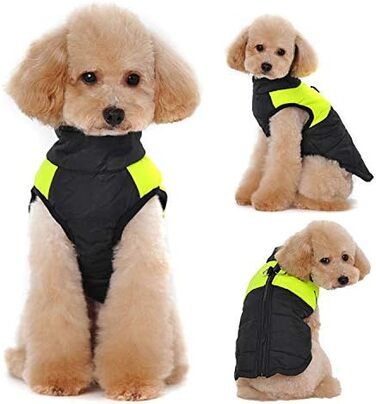 Теплий зимовий одяг для собак Idepet: водонепроникна куртка для маленьких, середніх та великих собак, котів (M, Зелений)