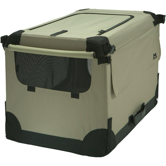 Складаний контейнер-переноска для собак Maelson Soft Kennel, бежевий, розмір S, 72x52x51 см