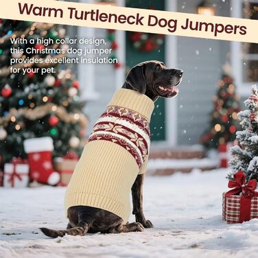 Светр для собак IECOii XXXXL (5XL) великих порід, теплий, з високим коміром, для добермана, німецької доги, апельсиновий