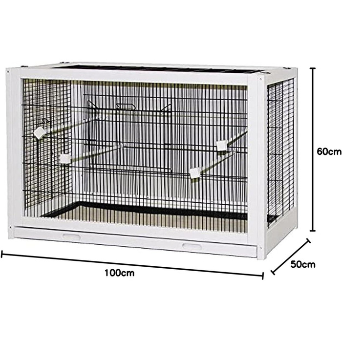 Клітка для птахів Kerbl Fips дерев'яна 100x50x60 см