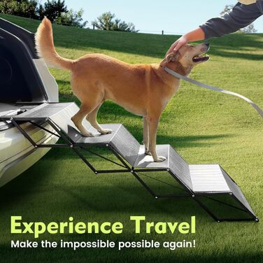 Сходи для собак XARILK - 5-ступенева алюмінієва драбина для собак, 44 см, до 110 кг, для авто, позашляховиків, ліжок та вантажівок