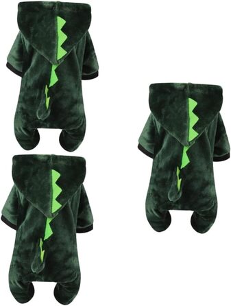 Костюм для собак - динозавр (3 шт.) FRCOLOR, теплий матеріал, для фотосесій та свят