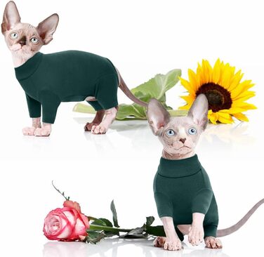 Костюм для котів Sphynx, чотириногий светр після операції, одяг для котів Hjyokuso, пуловер для Sphynx, Cornish Rex, Devon Rex, Peterbald
