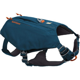 Шлея для собак з кишенями RUFFWEAR Switchbak, зручна для щоденних прогулянок і коротких подорожей, для малих порід, синя Blue Moon