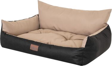 Лягушка для собак - лежанка для маленьких, середніх та великих собак - лежанка для домашніх тварин - собаче ліжко - матрац для собак - лежанка для тварин - розмір 64x49 см - бежевий