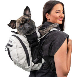 Рюкзак для собак K9 Sport Verstellbarer, сірий (S, Plus 2), об'єм 8.0'L x 6.0'W x 16.0'H