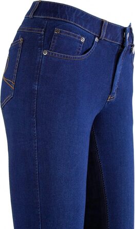 Лазура - жіночі рейтузи Джодхпур Діна | Джинсові рейтузи з повним обтягом | Дихаючі та еластичні рейтузи з повним обтягом | Джинсові рейтузи з 5 кишенями | Рейтузи для верхової їзди в 3 кольорах | Розміри 36-46 40 Джинсовий блакитний/Нічний блакитний