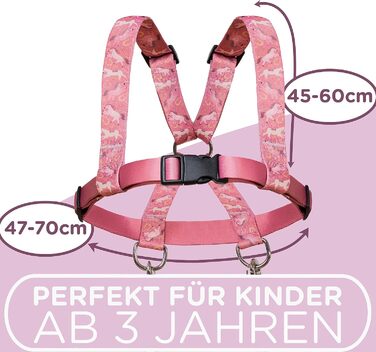 Jubi® Екіпірування для коней для дітей - регульоване, з сумкою для зберігання - рожеве