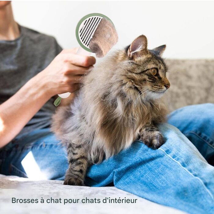 Гребінець для котів Slicker Brush – видалення шерсті, проти випадання, з UV-ф функцією, антиковзаюча ручка, для купання та подорожей, білий