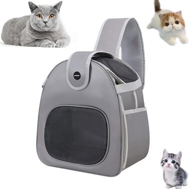 SOLAPOLLO Сумка-переноска для тварин через плече, сіра. Підходить для собак та котів до 9 кг. Ідеальна для подорожей, кемпінгу та прогулянок.