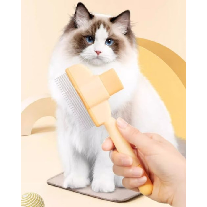 Щітка для догляду за тваринами Fellblitz - самоочисна, для довгого та короткого хутра, зелена